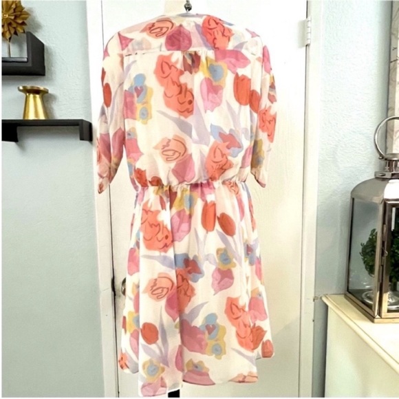 Ted Baker Juleah Pastel Floral Mini Dress Sz 4 US 10 - Picture 3 of 13